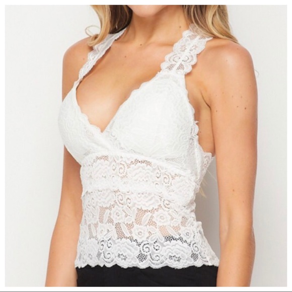 Fabulous Lace bra Tank with removable pads - Picture 3 of 4